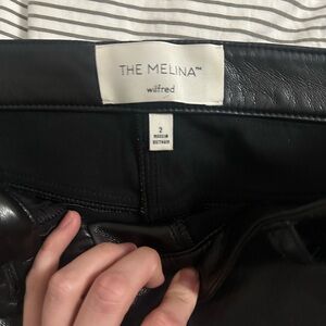 Wilfred The Melina Black pleather pant